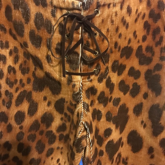 Chiquita girls leopard print corduroy pants - Picture 2 of 4